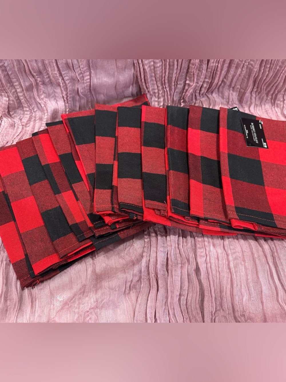 Red Buffalo Check Cotton Napkins - Set of 8